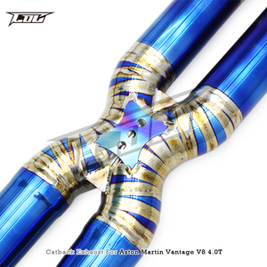 Tuyau d'échappement COC Valvetronic Catback pour <span class=keywords><strong>Aston</strong></span> <span class=keywords><strong>Martin</strong></span> <span class=keywords><strong>Vantage</strong></span> V8 4.0T 2018 + Silencieux d'échappement en titane avec télécommande - Product Image 3