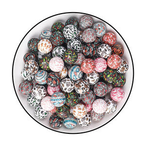 Nouveauté Perles de dentition rondes en silicone de qualité alimentaire, 15mm, pour bébé, jouets de dentition en silicone sans BPA pour stylos et bracelets - Product Image 1