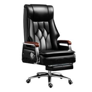 <span class=keywords><strong>Fauteuil</strong></span> de bureau en cuir à dossier haut avec réglage de la hauteur, massage, design ergonomique et roulettes pivotantes - Product Image 2