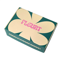 Boîte d'emballage en carton ondulé personnalisée et écologique pour abonnements de fleurs fraîches, boîte d'expédition durable pour bouquets