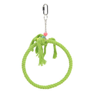 Jouet oiseau pour perruches en coton, objet à suspendre, pour animaux de compagnie, se balance, anneau support - Product Image 4