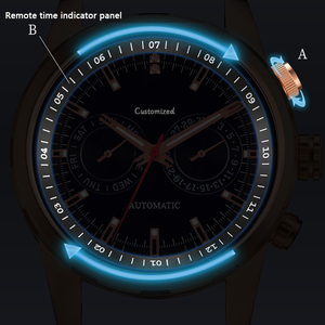 Reloj Deportivo para Hombre, Resistente al Agua, con Doble Zona Horaria, Multifuncional, Mecánico - Product Image 3