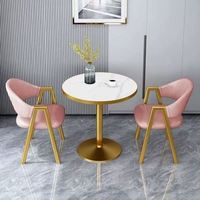 Plateaux de table à manger ronds noirs modernes, directement de l'usine, avec base de table dorée