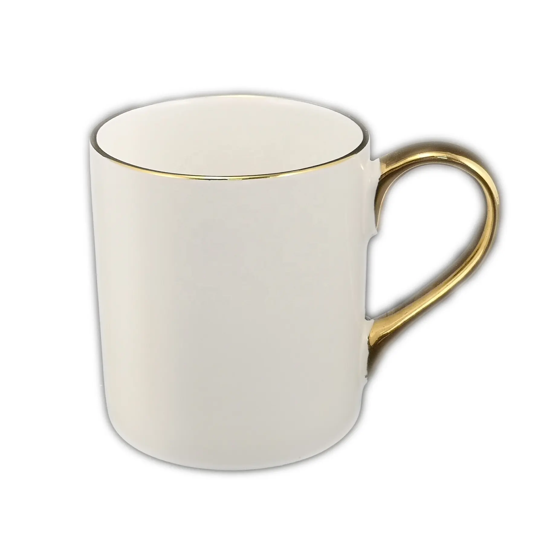 high quality straight-sided bone china 10oz new classical gold painting mug for coffee