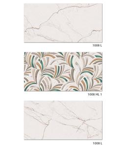 Azulejos decorativos para pared de baño con diseño de flores en colores amarillo y rosa de 30x60cm - Product Image 3