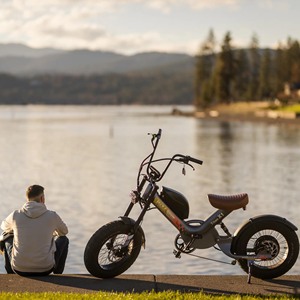 Bicicleta Eléctrica <span class=keywords><strong>Titan</strong></span> X1 con Cuadro de Fibra de Carbono, 2000W de Potencia Máxima, 40MPH de Velocidad, para Adultos, Neumáticos Gruesos Antipinchazos de 20 Pulgadas, Bicicleta Todoterreno - Product Image 1