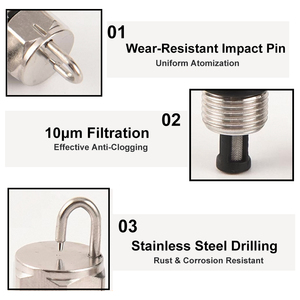 Buse de pulvérisation à haute pression 1/8 Ruby Strike Pin <span class=keywords><strong>pour</strong></span> brumisation et humidification, en acier inoxydable, 80 bars max, <span class=keywords><strong>pour</strong></span> usage en jardinage - Product Image 4