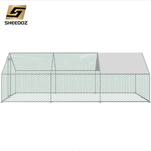 Grand poulailler métallique portable avec filets automatisés galvanisés, structure de enclos mobile pour poulets - Product Image 5