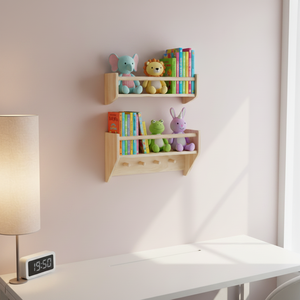 Étagère <span class=keywords><strong>murale</strong></span> en <span class=keywords><strong>bois</strong></span> pour économiser de l'espace avec crochets pour le rangement à la maison, en cuisine, dans le salon, étagère <span class=keywords><strong>murale</strong></span> de rangement - Product Image 1