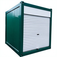 Rumah Kontainer Penyimpanan Baja Modular Portabel 20FT 40FT Gudang Mini Mobile Pintu Gulung untuk Halaman Rumah Pertanian