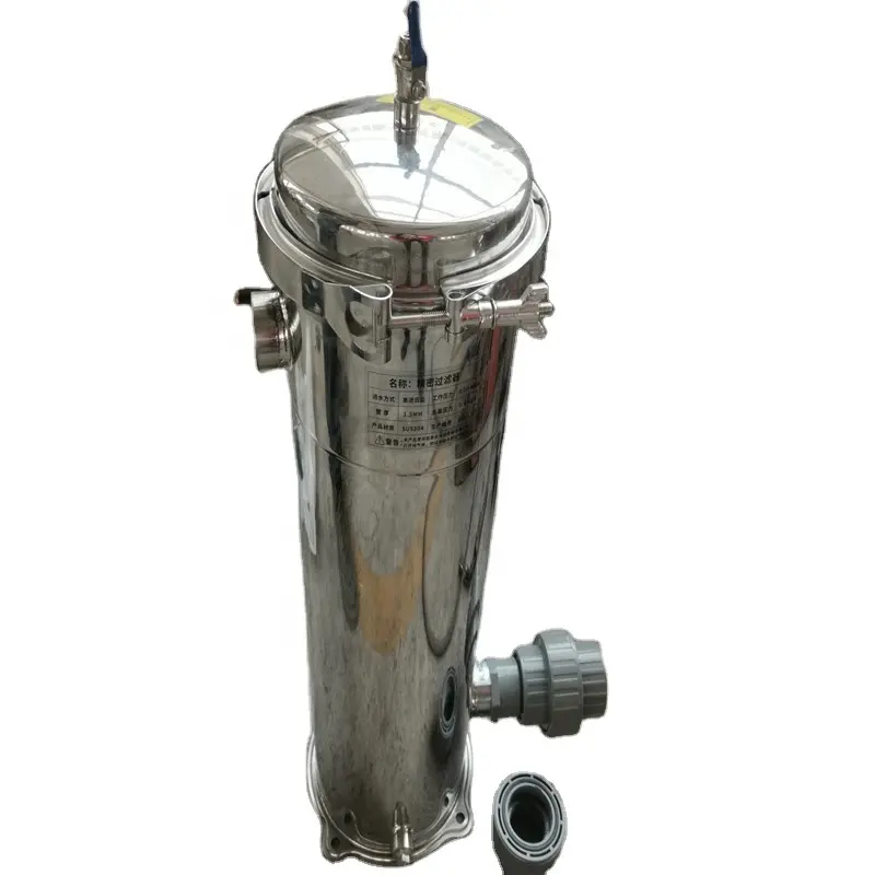 सक्रिय कार्बन फिल्टर पानी उपचार 30 इंच 5 "पानी फिल्टर के लिए टिकाऊ औद्योगिक स्टेनलेस स्टील मल्टीमीडिया फिल्टर टैंक