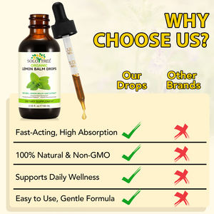 SOLOTREE 60ml di estratto di melissa naturale gocce integratore a base di erbe integratore biologico vegano limone balsamo integratori liquidi per il sistema immunitario - Product Image 6