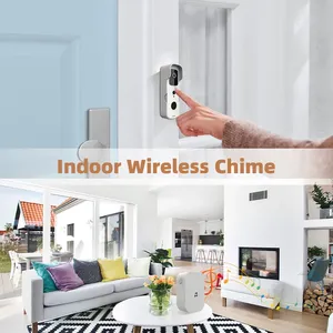 Sonnette vidéo intelligente Tuya, étanche, vision nocturne, sécurité domestique, caméra Full HD 1080P, <span class=keywords><strong>interphone</strong></span> visuel numérique WIFI - Product Image 4
