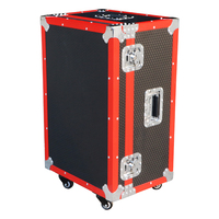 SHTX, equipo de escenario de dimensión personalizada, estuche de vuelo de transporte con interior de espuma, estuche de vuelo de aleación de aluminio duro con ruedas/freno