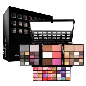 Palette Ombretti Vegana 74 Colori con Glitter Dorato, Lucidalabbra, Blush e Fondotinta in Crema 400g Modello P74 <span class=keywords><strong>Set</strong></span> - Product Image 1