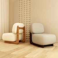 Fauteuil de luxe léger en velours pour salons, balcons, maisons d'hôtes et hôtels