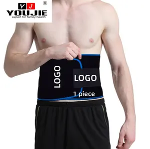 Youjie Custom Logo Sport Neopreen Ondersteuning Taille Trimmer Bescherm Bandjes Gym Sauna Zweet Taille Trainer Ondersteuning Wrap Voor Man Vrouw