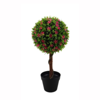 Boule d'herbe artificielle en pot, style bonsaï, écologique et durable, pour aménagement paysager, décoration intérieure et extérieure, maison et jardin
