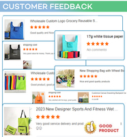 Sac d'épicerie réutilisable avec logo personnalisé, pliable, lavable en machine, sacs de shopping extra larges, sacs pliants légers en tissu polyester