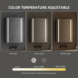 סיטונאי המפעל לספק ערפל מודרני אנטי ערפל חכם מואר שחור הוביל עם ארון אמבטיה חזית אור - Product Image 5