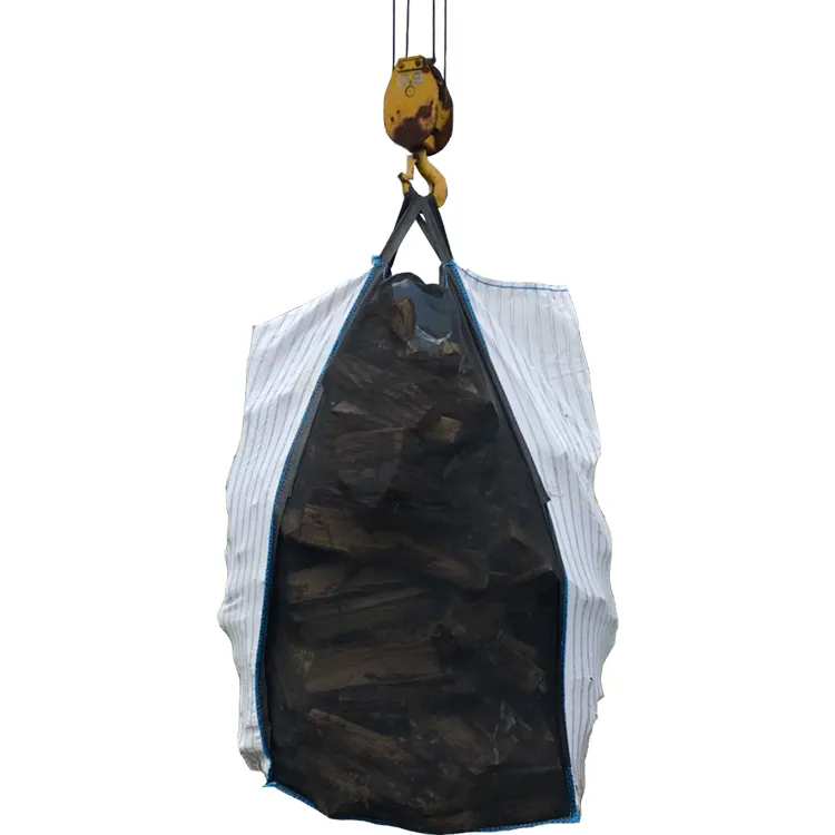 EGP PP woven big bag top fill skirt for firewood 1000kg