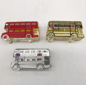 Oro Plata Rojo Placa de metal London Bus Crystal London UK Souvenirs 2017 - Product Image 3