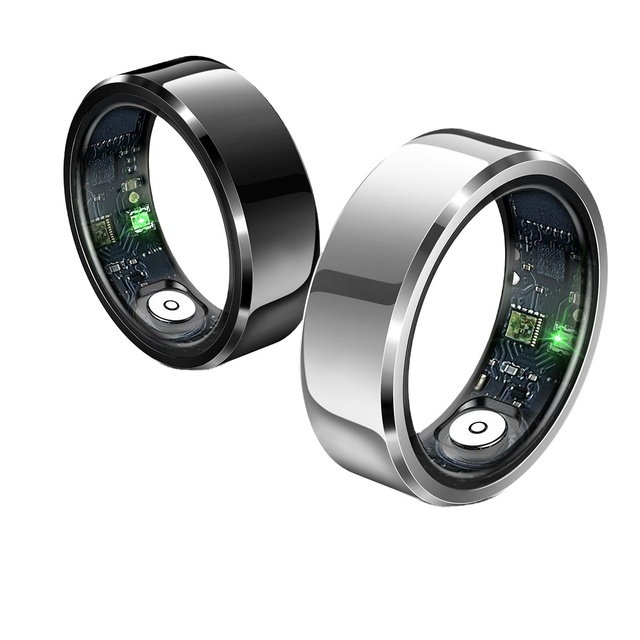 LA380 Alloy Smart Ring Sleep Step Tracking IP68 Waterproof Camera Sports Entertainment Heart Rate Blood Oxygen App Control