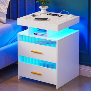 Tùy chỉnh hiện đại 2 có thể nhìn thấy ngăn kéo cảm biến LED <span class=keywords><strong>nightstand</strong></span> với phong phú không gian lưu trữ - Product Image 5