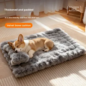 Coussin de luxe pour animaux de compagnie, vente en gros d'usine, écologique, épaissi, pour l'hiver, <span class=keywords><strong>protection</strong></span> du cou, <span class=keywords><strong>anti</strong></span>-griffures, lavable, pour chiens, chats et lapins - Product Image 1