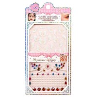 Autocollants 5D en relief pour nail art : papillons, fleurs, étoiles de mer, perles, autocollants décoratifs en acrylique