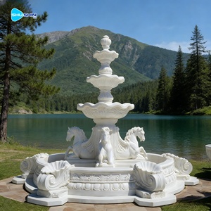 Cavallo in Marmo Bianco a 3 Livelli, Decorazione <span class=keywords><strong>da</strong></span> <span class=keywords><strong>Giardino</strong></span> di Lusso, Design Europeo, Intagliato a Mano, Personalizzabile - Product Image 4