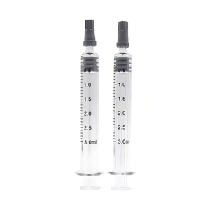<b>Portable</b> 1ml Glass Luer <b>Lock</b> Applicator Syringe for Cosmetic Liquid Dispensing, Travel and Beauty Salon Use - Product Image 2
