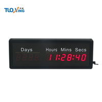 Jam Hitung Mundur LED MINI 10 Digit 1 Inci, Tampilan Hari/Jam/Menit/Detik, Maksimal 10000 Hari, Tampilan Meja, Ruang Tamu, Modern Antik
