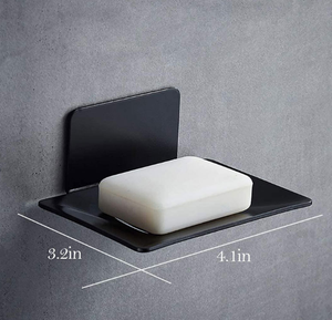 <span class=keywords><strong>Savon</strong></span> plat auto-adhésif écologique <span class=keywords><strong>pour</strong></span> la douche, porte-<span class=keywords><strong>savon</strong></span> en aluminium noir, plat <span class=keywords><strong>pour</strong></span> la salle de bain - Product Image 2