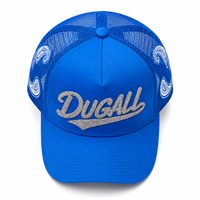 Casquette Trucker en Coton 5 Panneaux de Haute Qualité avec Logo Personnalisé et Maille Diamantée pour Femme – Vente en Gros, Réglable, Tendance Y2K HipHop