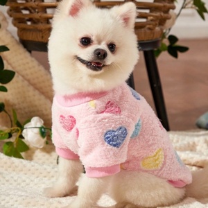 <strong>Fall</strong> Winter New <strong>Flannel</strong> Pet Clothes Soft Warm Dog Cat <strong>Outfit</strong> Valentine Pet Costume Accessories - Product Image 2