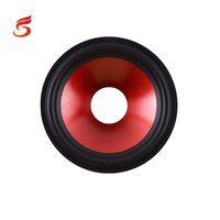 Cône de haut-parleur de 8 pouces avec revêtement de surface rouge métallique, accessoires pour cône de haut-parleur, cône de haut-parleur recouvert de caoutchouc