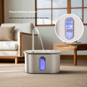 <span class=keywords><strong>Fontaine</strong></span> à eau intelligente pour animaux de compagnie 3L ultra-silencieuse en acier inoxydable, distributeur d'eau en direct, <span class=keywords><strong>fontaine</strong></span> carrée pour chat avec robinet automatique - Product Image 5