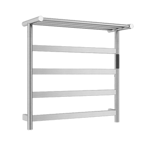 Sèche-serviettes électrique mural en acier inoxydable pour salle de bain, chauffe-serviettes électrique à brancher - Product Image 1