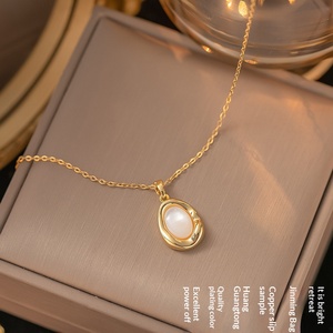 Collar <span class=keywords><strong>de</strong></span> cadena <span class=keywords><strong>de</strong></span> suéter exquisito <span class=keywords><strong>de</strong></span> alta gama para mujer, deportivo, <span class=keywords><strong>de</strong></span> cobre sin color, con cadena <span class=keywords><strong>de</strong></span> bambú - Product Image 4