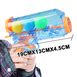 Outdoor-Schieß spiel Kinder pistole transparente Tischtennis pistole mit 5 Bällen und 2 runden Zielen - Product Image 3