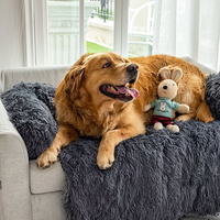 fabrik maßgeschneidert günstig luxus premium hohe qualität grau plüsch rechteck hund sofa bett weich winter warm haus gemütliches haustierbett für hund