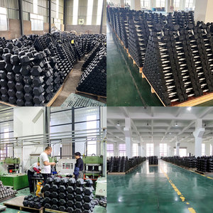 Bán buôn trực tiếp từ nhà máy, tạ tay cao su lục giác tùy chỉnh, bộ tạ tự do dùng cho thương mại - Product Image 6