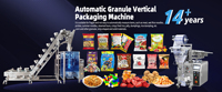 Machine d'emballage verticale automatique 50G 100G 200G pour biscuits et chips avec système de chaîne à godets et film d'emballage – Prix usine