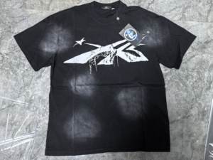 T-shirt pour homme Alxin Spot Goods Manufacturers, mode décontractée, manches courtes, 100% coton, imprimé vintage Hell Star, même vêtement - Product Image 4