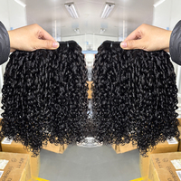 # 4 Paquets de Cheveux Humains Bouclés Jerry Brun Foncé, Tissage Bouclé Crépu Brun Chocolat, Extensions de Cheveux Vierges à Double Trame pour Femmes Noires