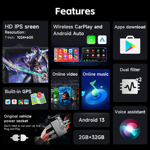 7 "<span class=keywords><strong>Ford</strong></span> Transit 2 Din Android autoradio multimédia sans fil GPS WIFI DSP BT Android Auto Radio DVD stéréo multimédia - Product Image 3