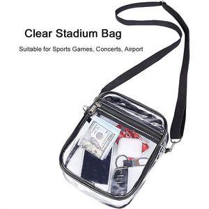 Custom Clear Stadium Approved Crossbody <b>Bag</b> - PVC Clear Purse With Front Pocket for Concerts, Sports, Festivals - Product Image 2