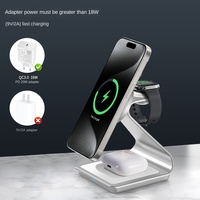 Chargeur sans fil magnétique 3 en 1 pour iPhone 16/15/13/14 Pro/12 Station de charge sans fil pour Apple Watch/AirPods Pro