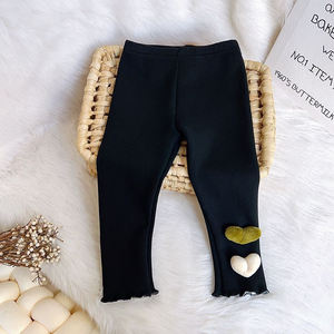 Pantalon polaire automne-hiver pour filles Style coréen Leggings polyvalents en molleton une pièce à la mode avec cœur pour bébé - Product Image 6